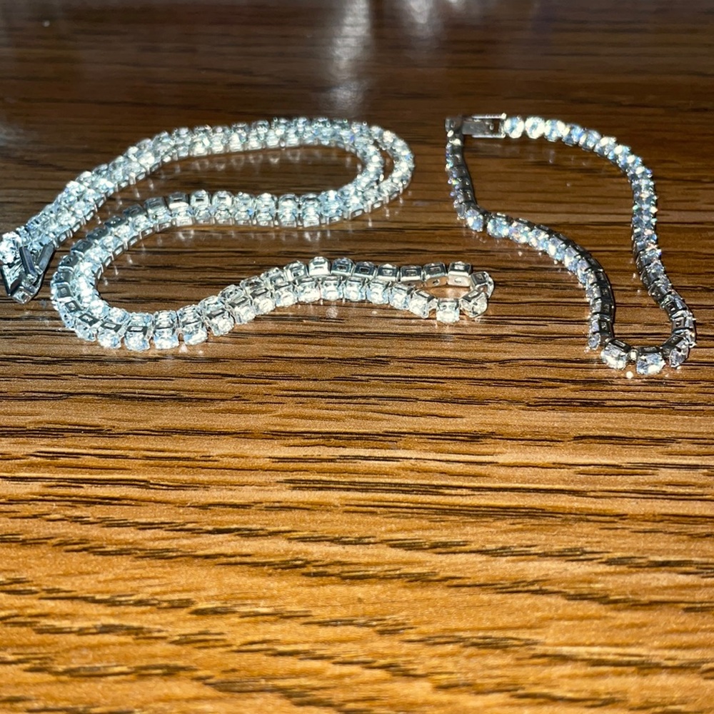 tennis chain and bracelet
